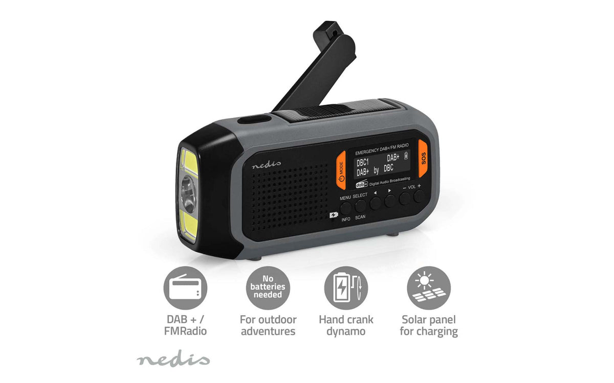 Draagbare DAB+/FM radio met noodfuncties - Nedis - afbeelding 6