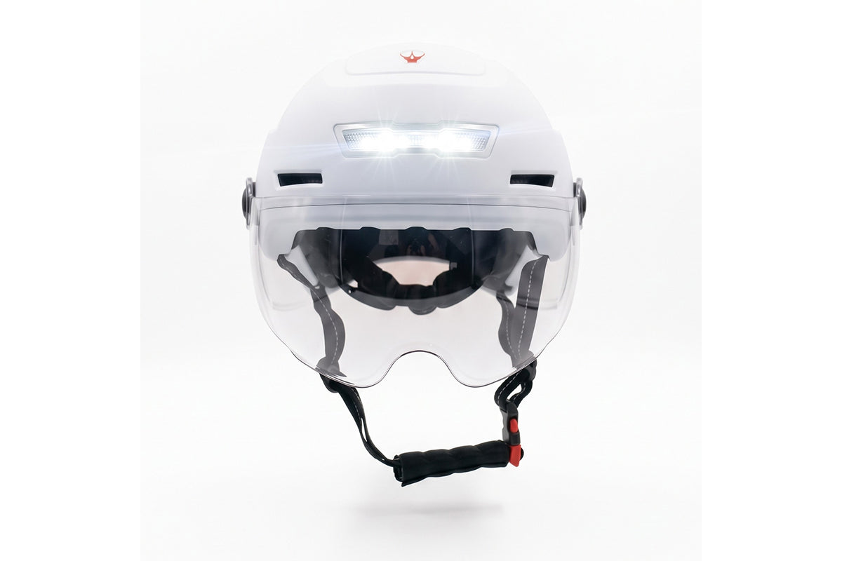 E-bike fietshelm Unisex - Inclusief 2 Clearview vizieren & verlichting - afbeelding 7