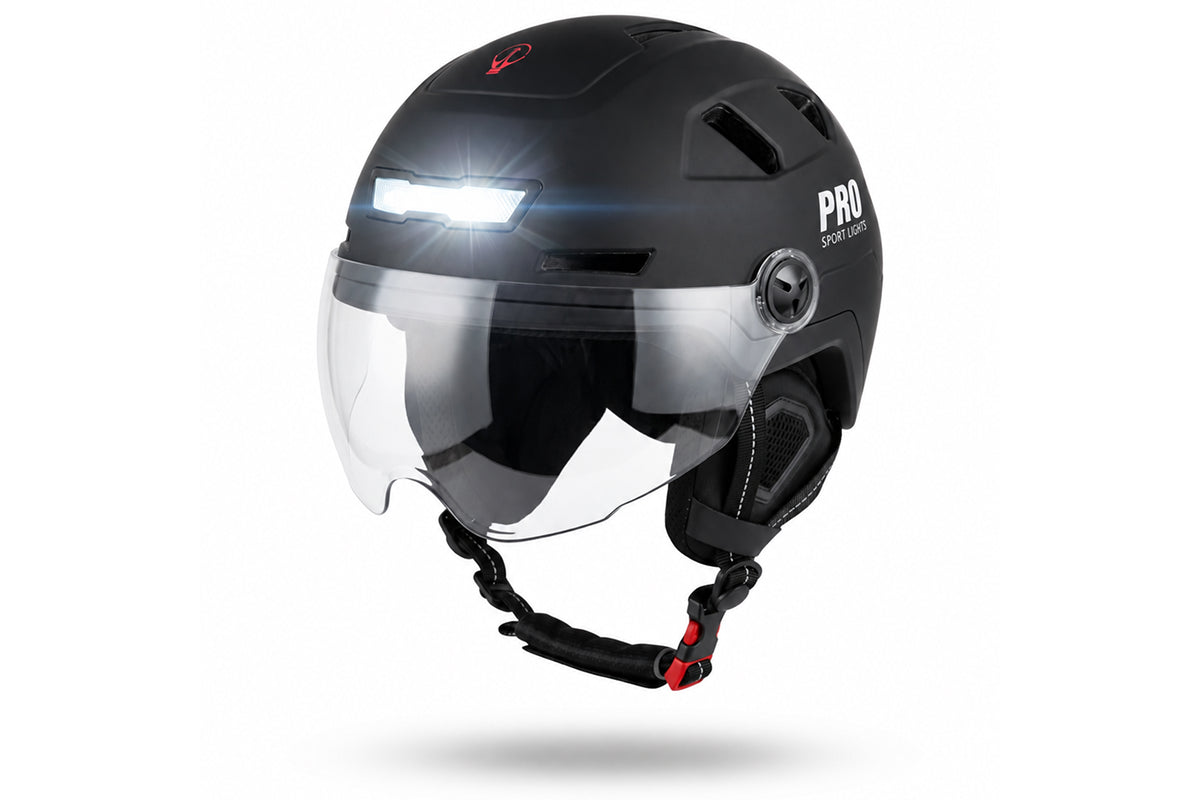 E-bike fietshelm Unisex - Inclusief 2 Clearview vizieren & verlichting - afbeelding 5
